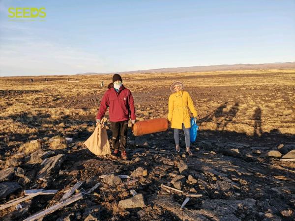 Pick up tons of trash along the coastline