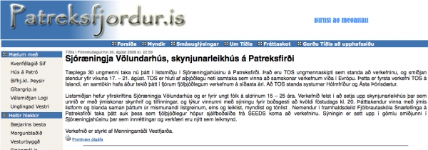 patreksfjordur.is - Sjóræningja Völundarhús, skynjunarleikhús á Patreksfirði