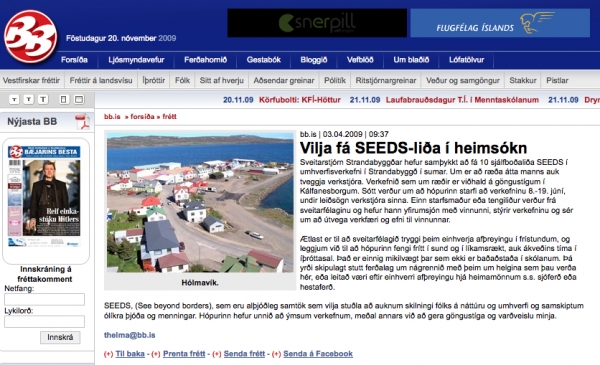 bb.is - Vilja fá SEEDS-liða í heimsókn