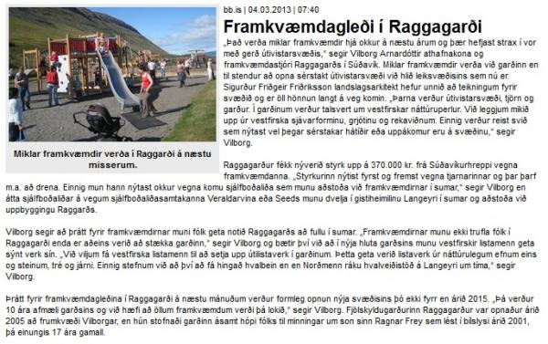 BB.is: Framkvæmdagleði í Raggagarði