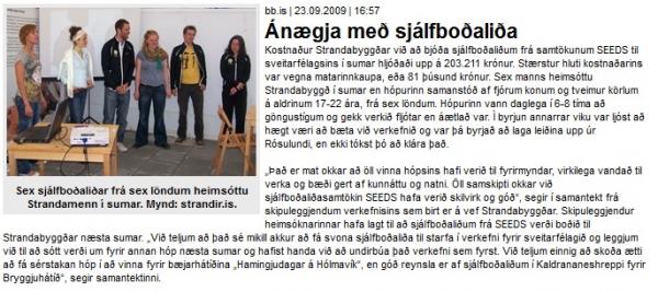 BB.is: Ánægja með sjálfboðaliða