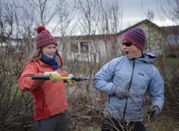 Planting on a family farm in West Iceland